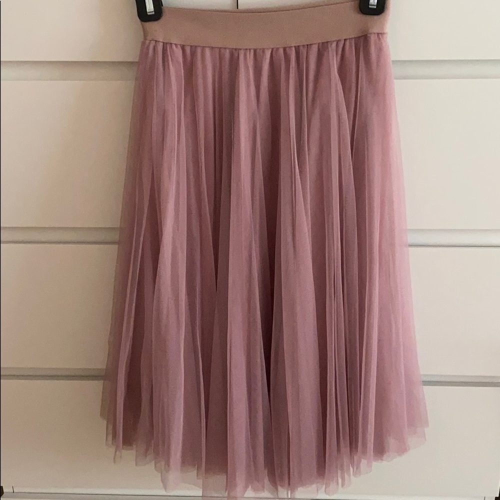 Mauve Tulle Maxi Skirt